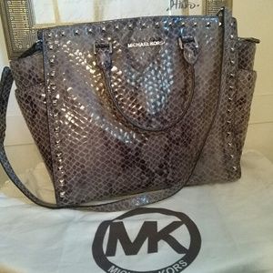 Authentic Michael Kors Python Studded Selma